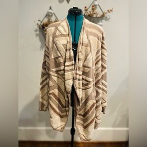 Lucky Brand Cozy Beige Patterned Women's Sweater